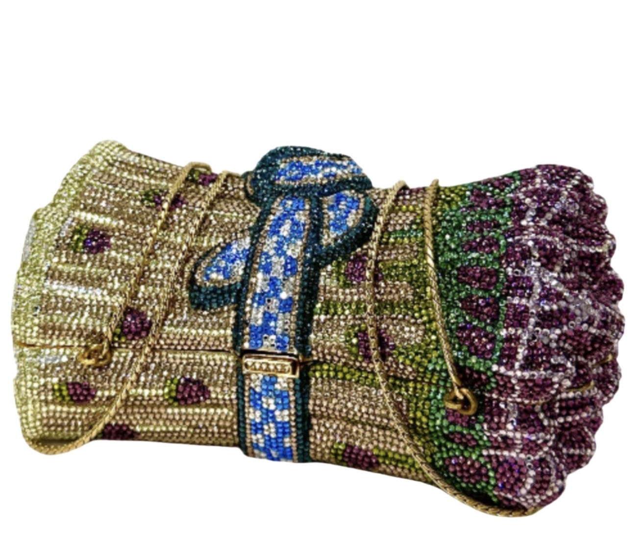 Authentic Judith Leiber Crystal Asparagus Minaudière