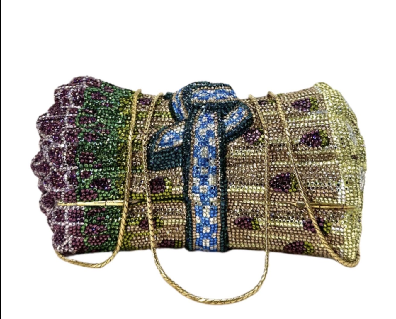 Authentic Judith Leiber Crystal Asparagus Minaudière thumbnail 2