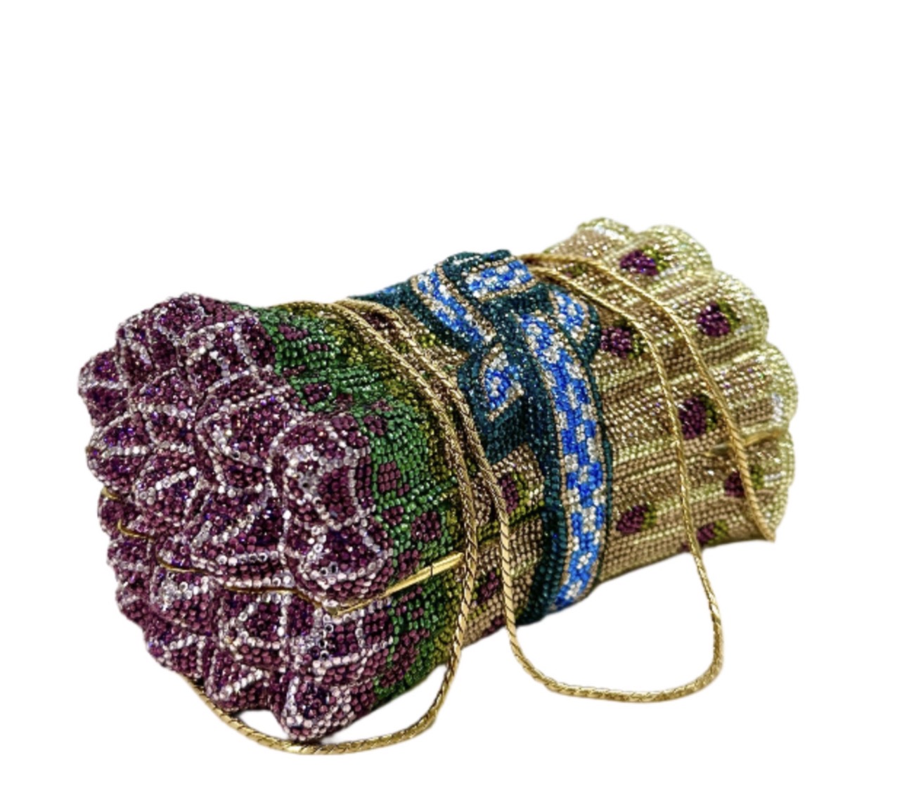 Authentic Judith Leiber Crystal Asparagus Minaudière thumbnail 3