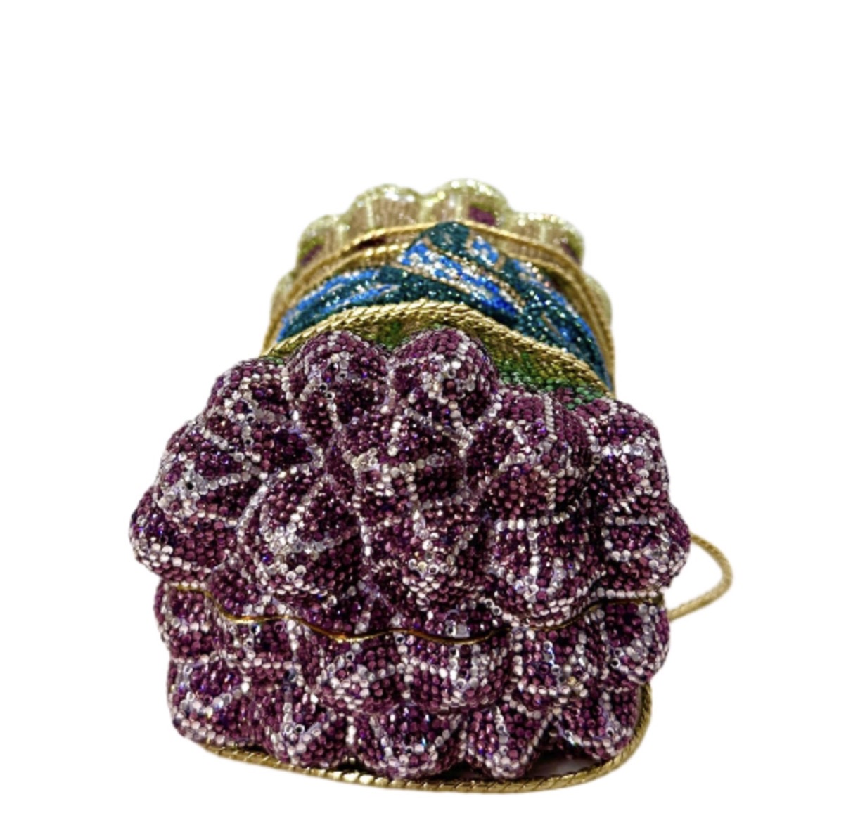 Authentic Judith Leiber Crystal Asparagus Minaudière thumbnail 4