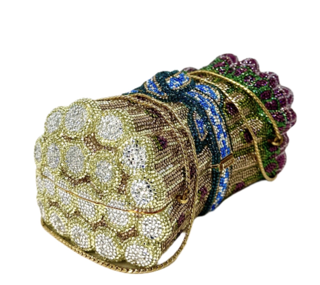 Authentic Judith Leiber Crystal Asparagus Minaudière thumbnail 5