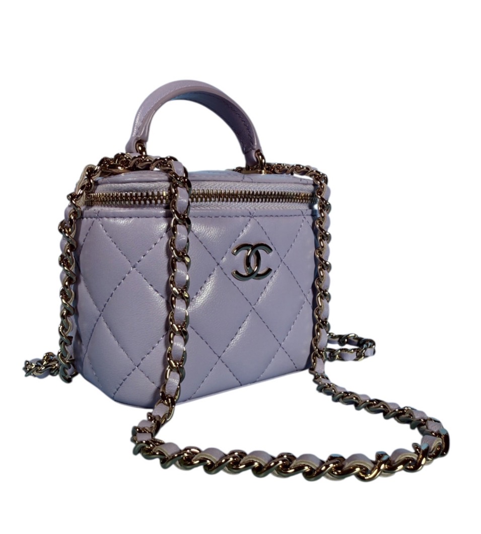 Chanel Mini Vanity Box Quilted Lambskin Lilac thumbnail 2