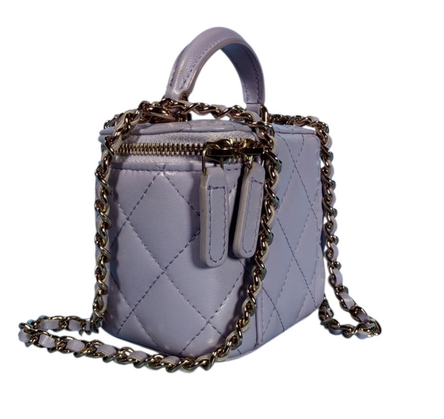 Chanel Mini Vanity Box Quilted Lambskin Lilac thumbnail 5