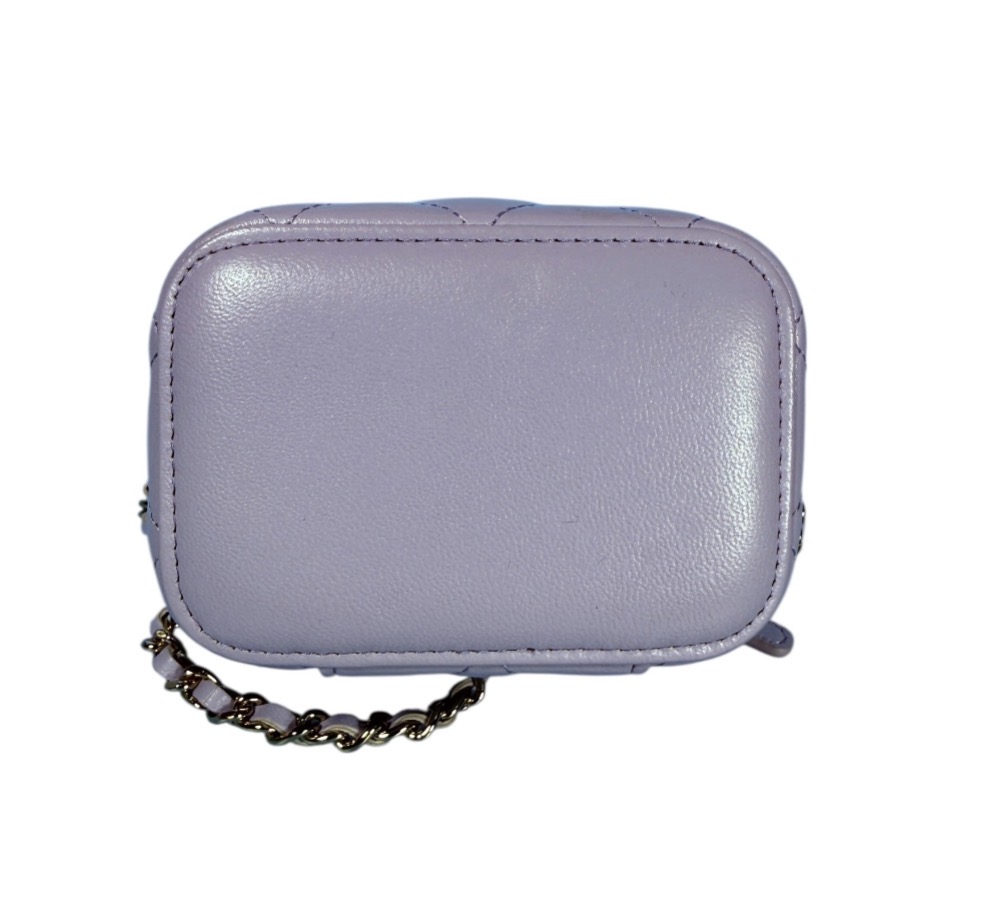 Chanel Mini Vanity Box Quilted Lambskin Lilac thumbnail 6